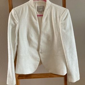 LOFT white blazer